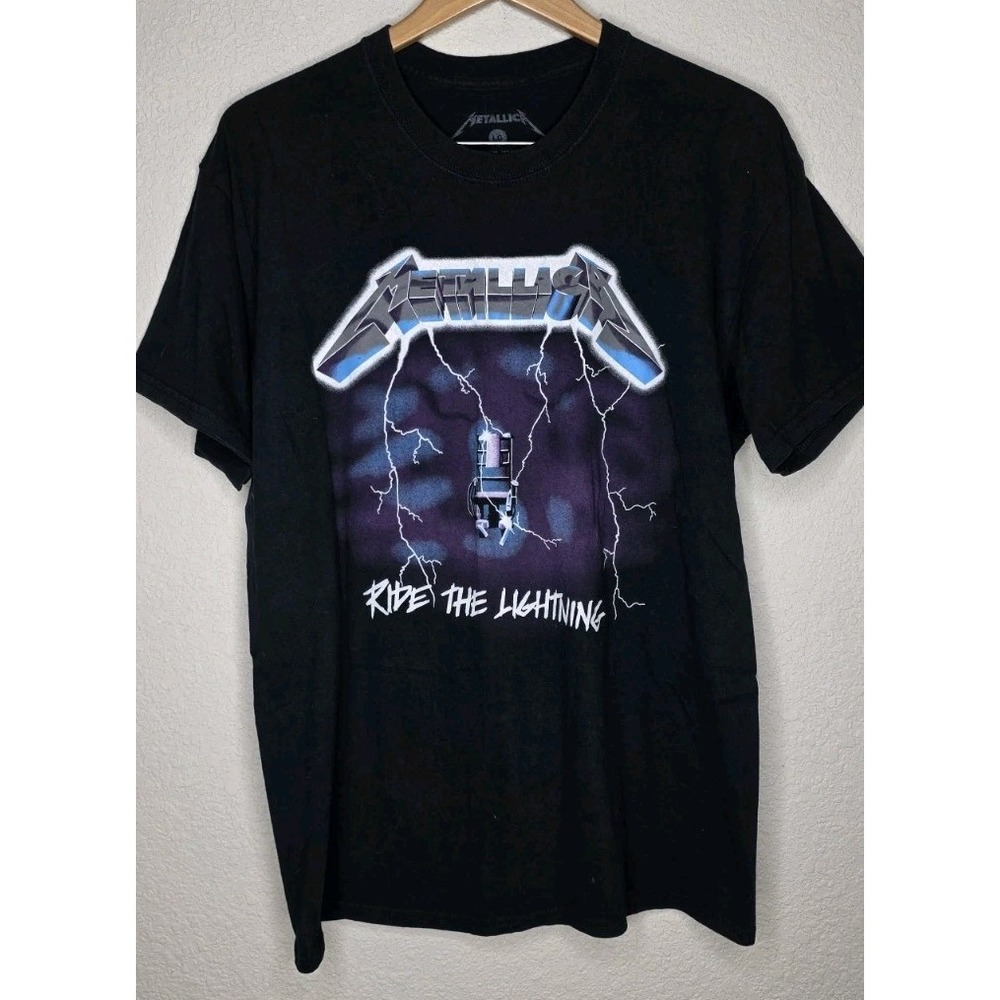 Metallica Ride The Lightning Rock Band Black T-Shirt L Unisex Bravado